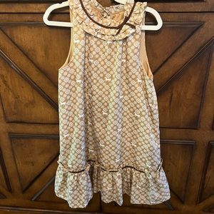 Girls tan equestrian Janie and Jack dress.